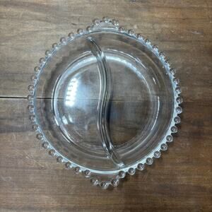 Vintage Imperial Glass Divided Dish 6"